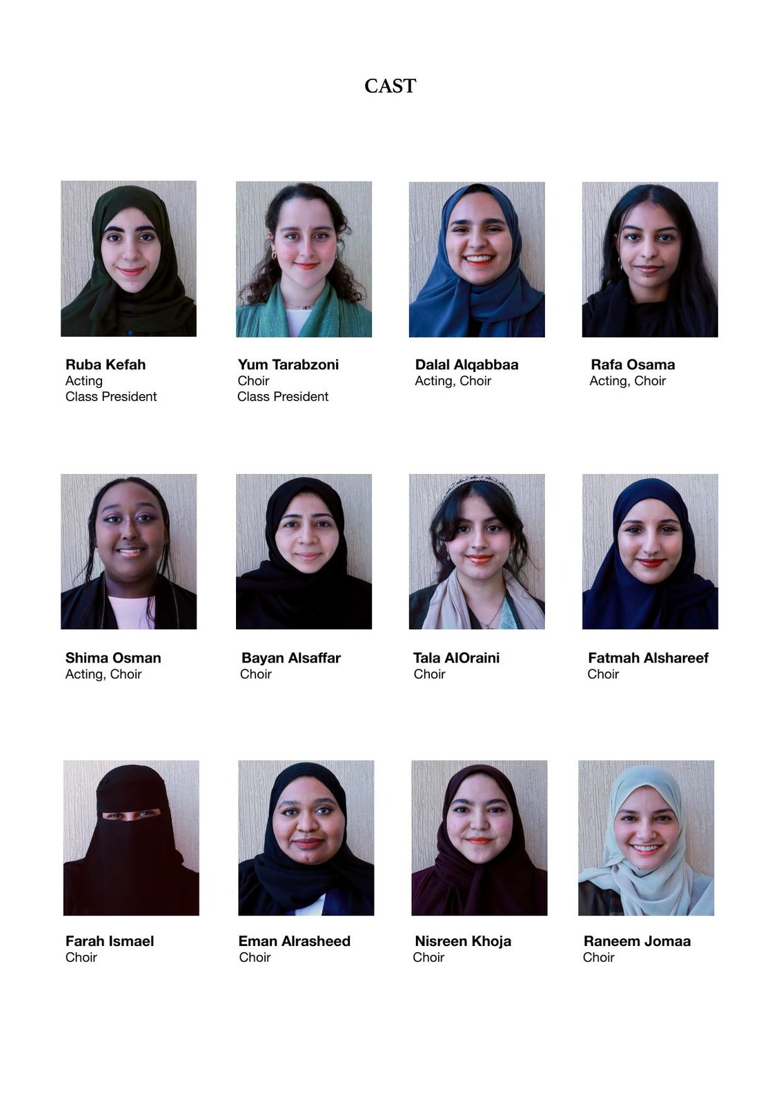 Programme — cast